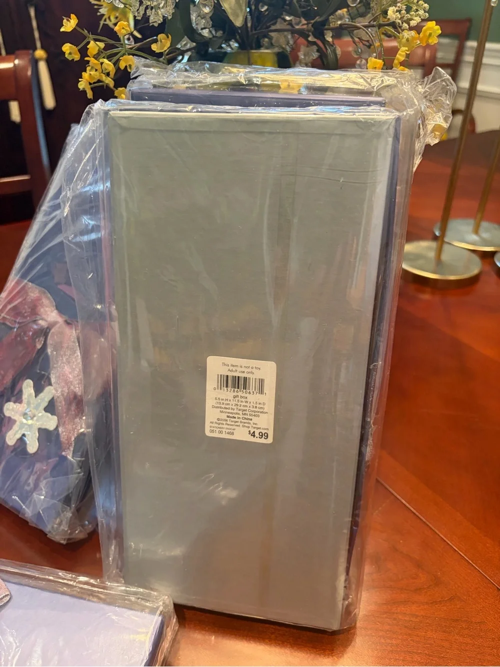 Elegantl Decorative Blue Holiday Gift Boxes with Bow